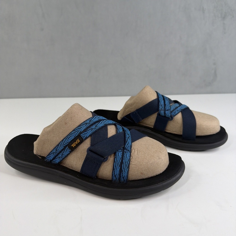Teva Womens Size 9 Blue Strappy Slide Sandals Sport Outdoor Comfort Shoes - Picture 3 of 9